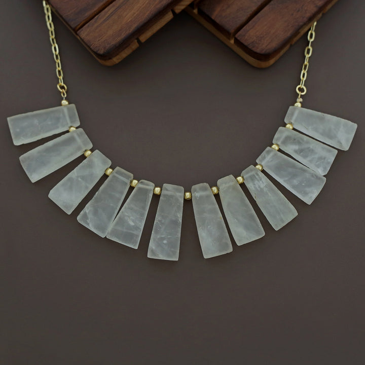 Seraphina Golden Ball Raw Stone Neckpiece