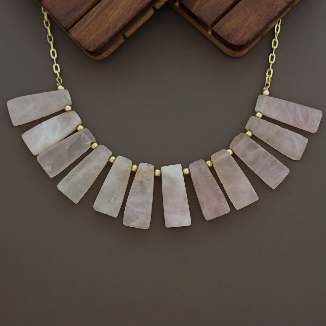 Seraphina Golden Ball Raw Stone Neckpiece