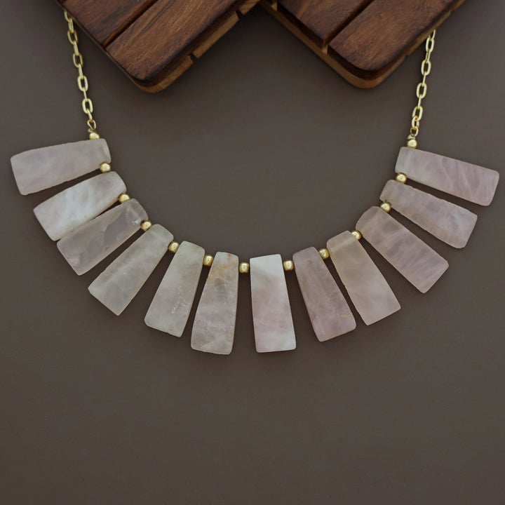 Seraphina Golden Ball Raw Stone Neckpiece
