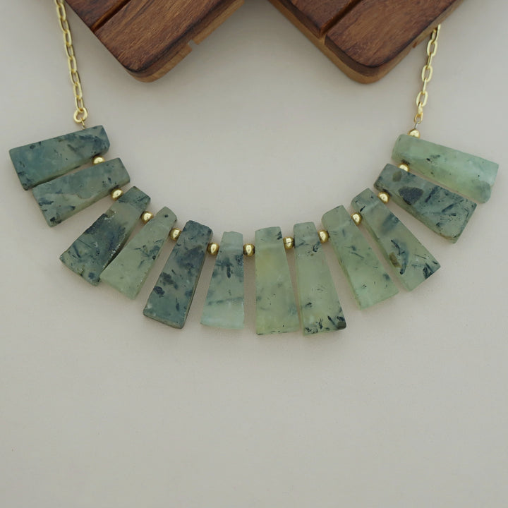 Seraphina Golden Ball Raw Stone Neckpiece