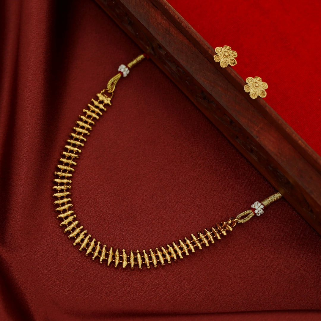 Dritika Golden Ball Choker With Stud