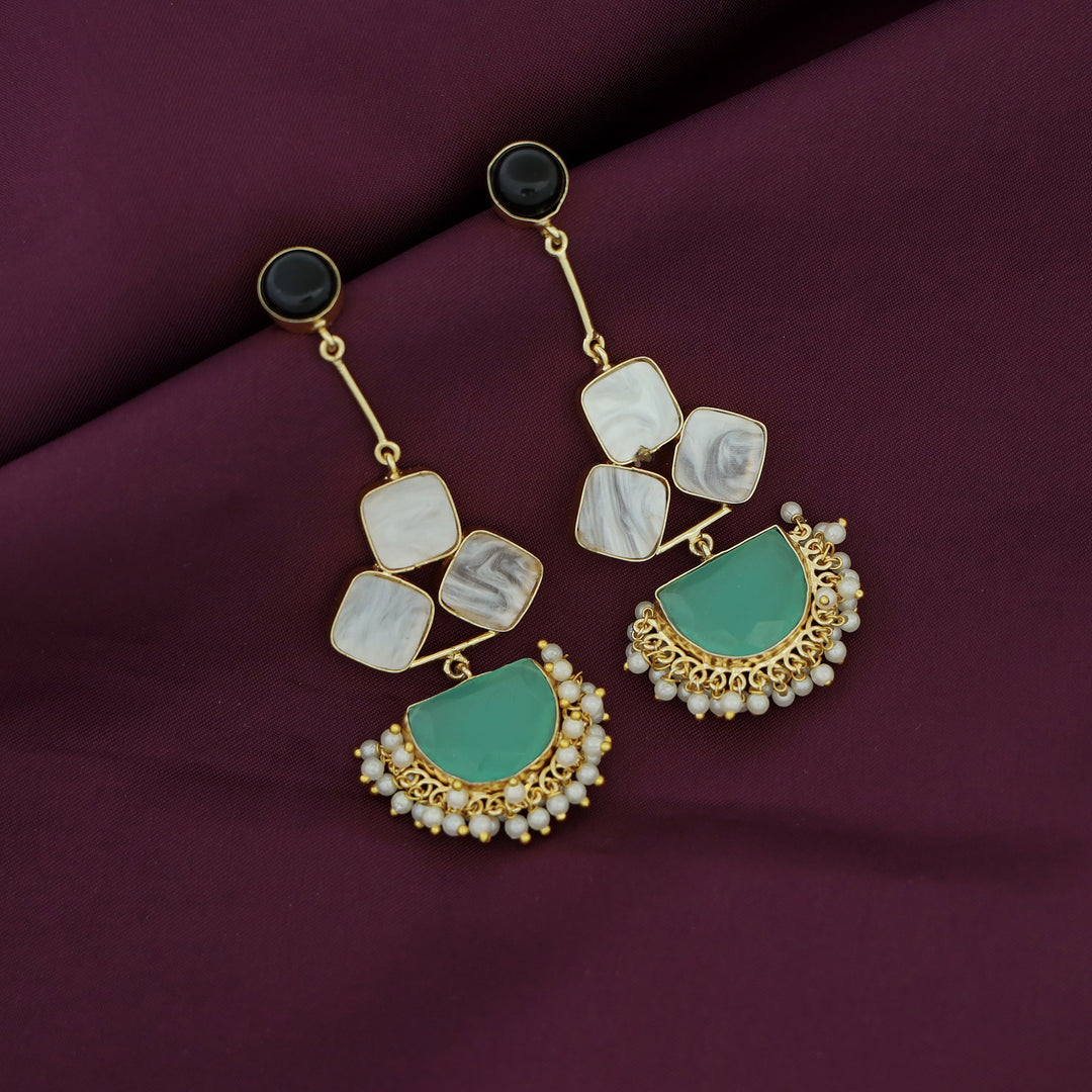 Classy Pendulum MOP Earring (Colour Options)