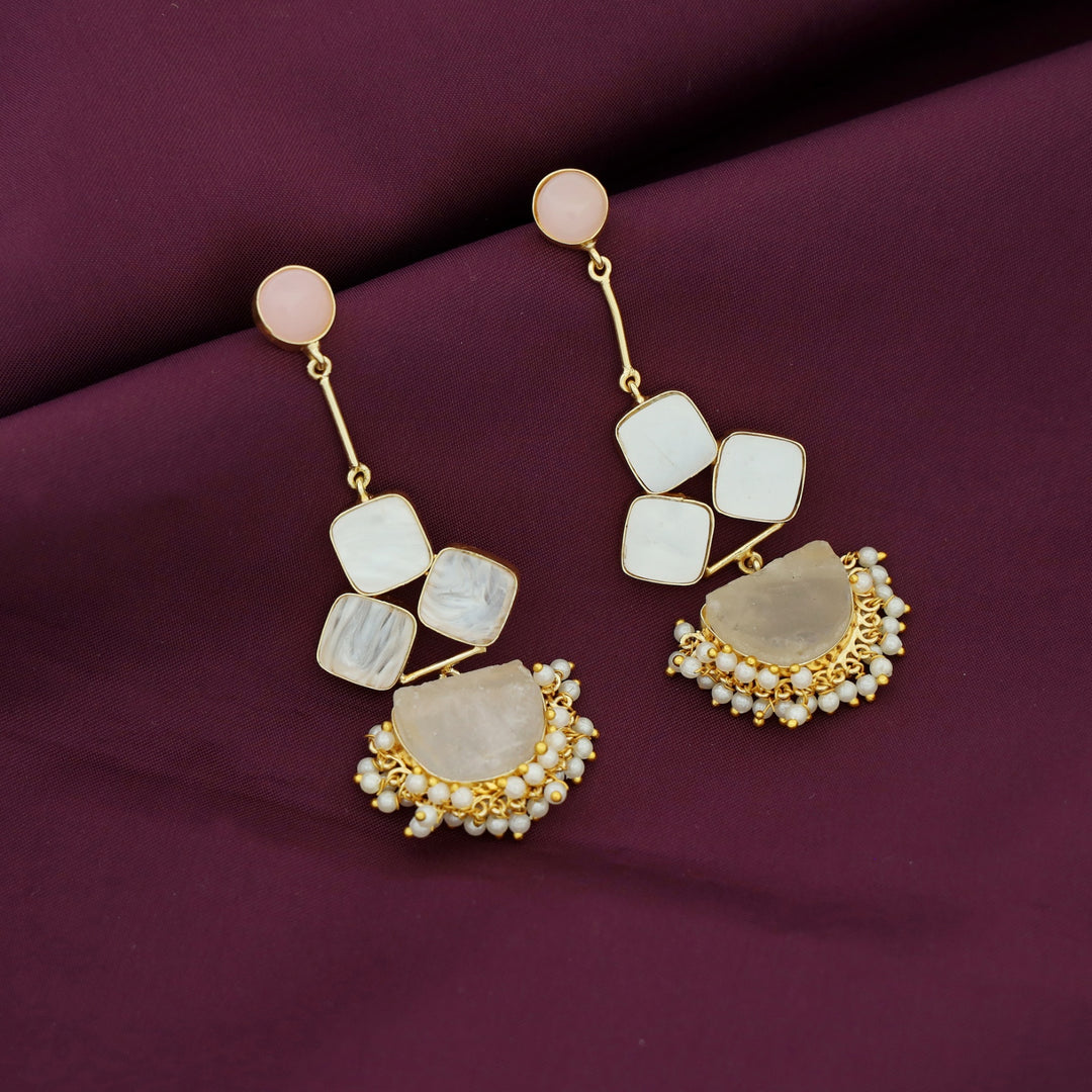 Classy Pendulum MOP Earring (Colour Options)