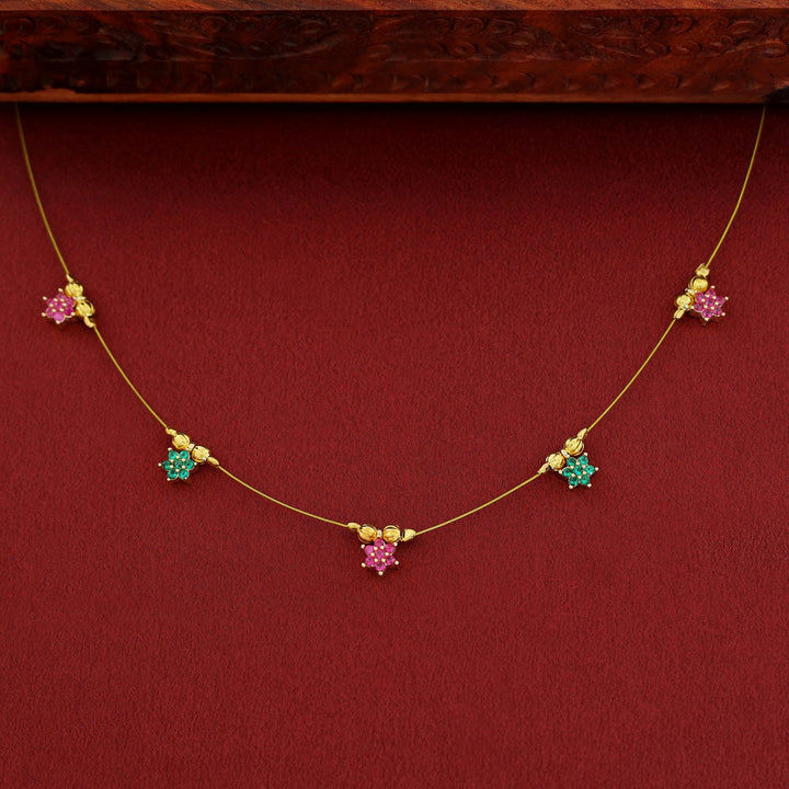 Avishka Floral Golden String Neckpiece