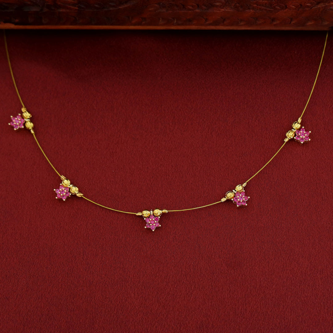 Avishka Floral Golden String Neckpiece