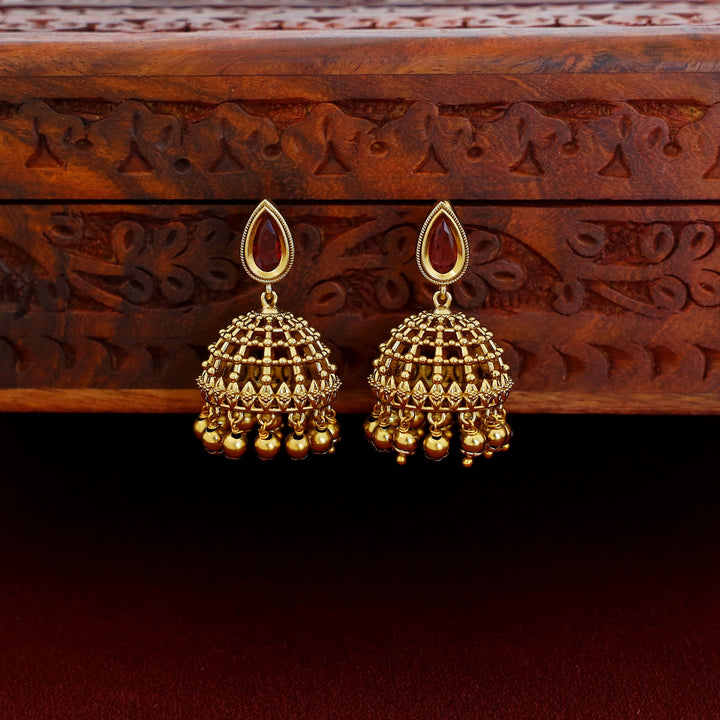 Eshani Golden Ball Jhumka