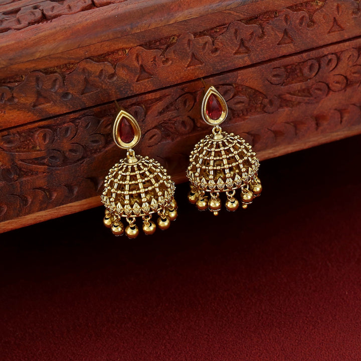 Eshani Golden Ball Jhumka