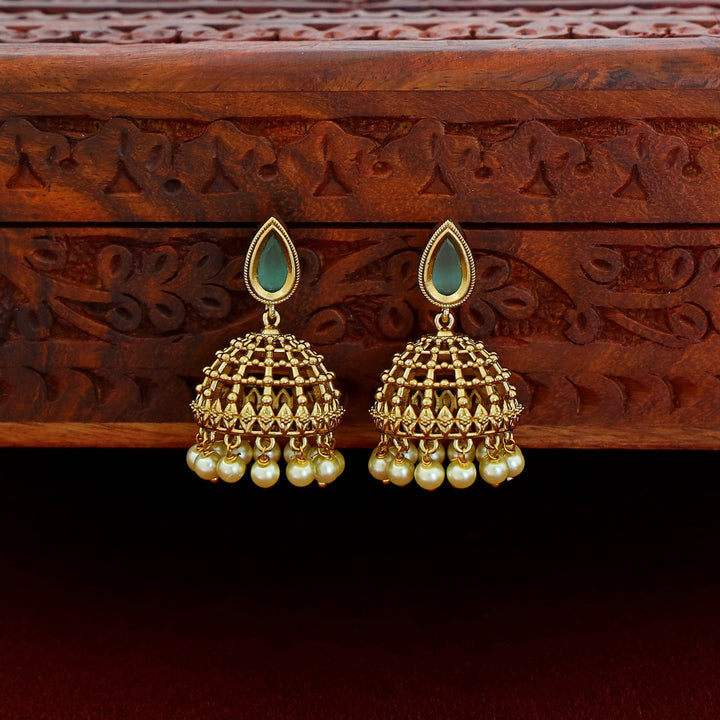 Eshani Golden Ball Jhumka