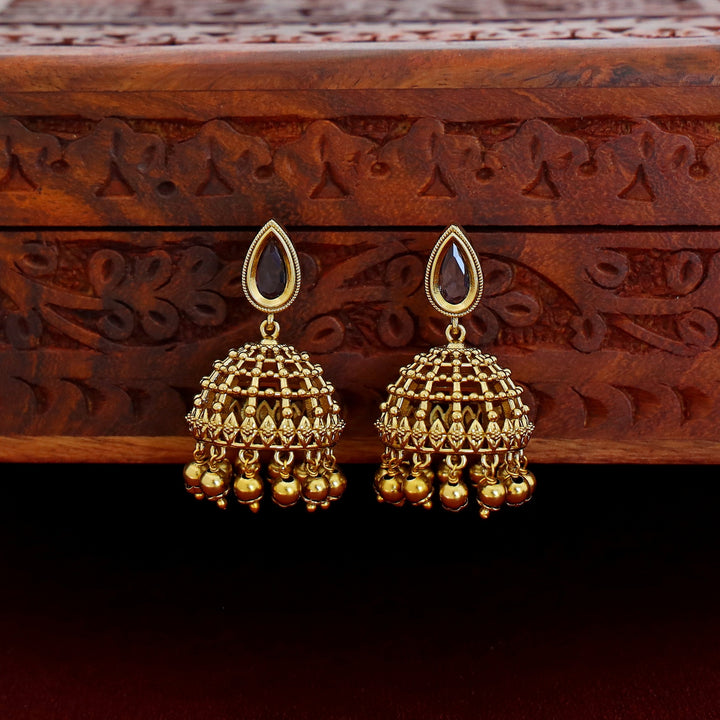 Eshani Golden Ball Jhumka