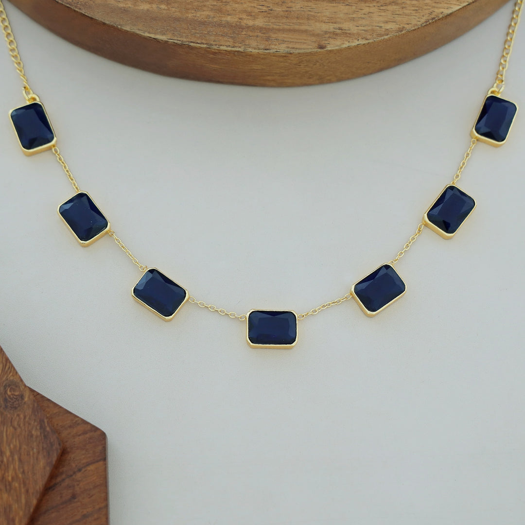 Lilith Glossy Rectangle 7 Stone Neckpiece