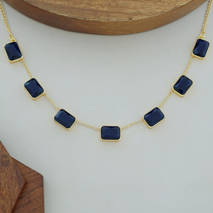 Lilith Glossy Rectangle 7 Stone Neckpiece