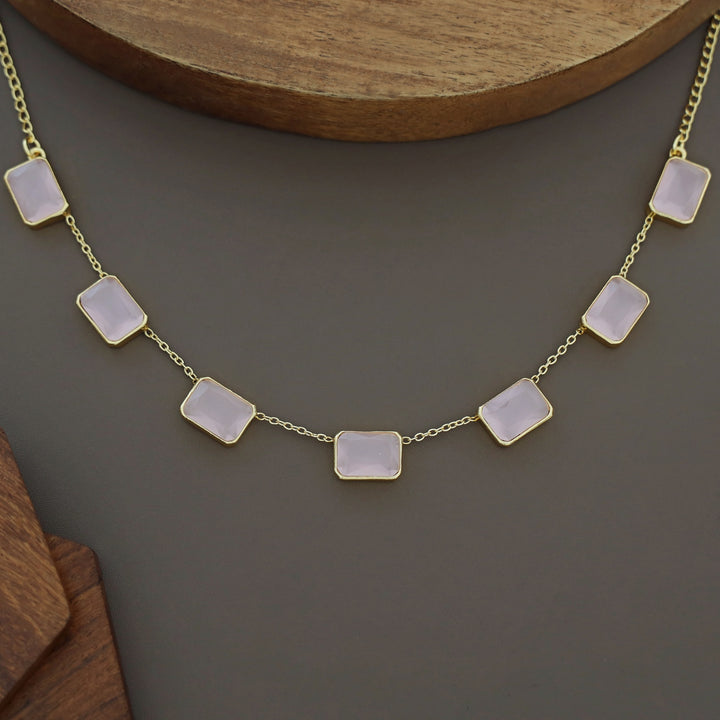 Lilith Glossy Rectangle 7 Stone Neckpiece