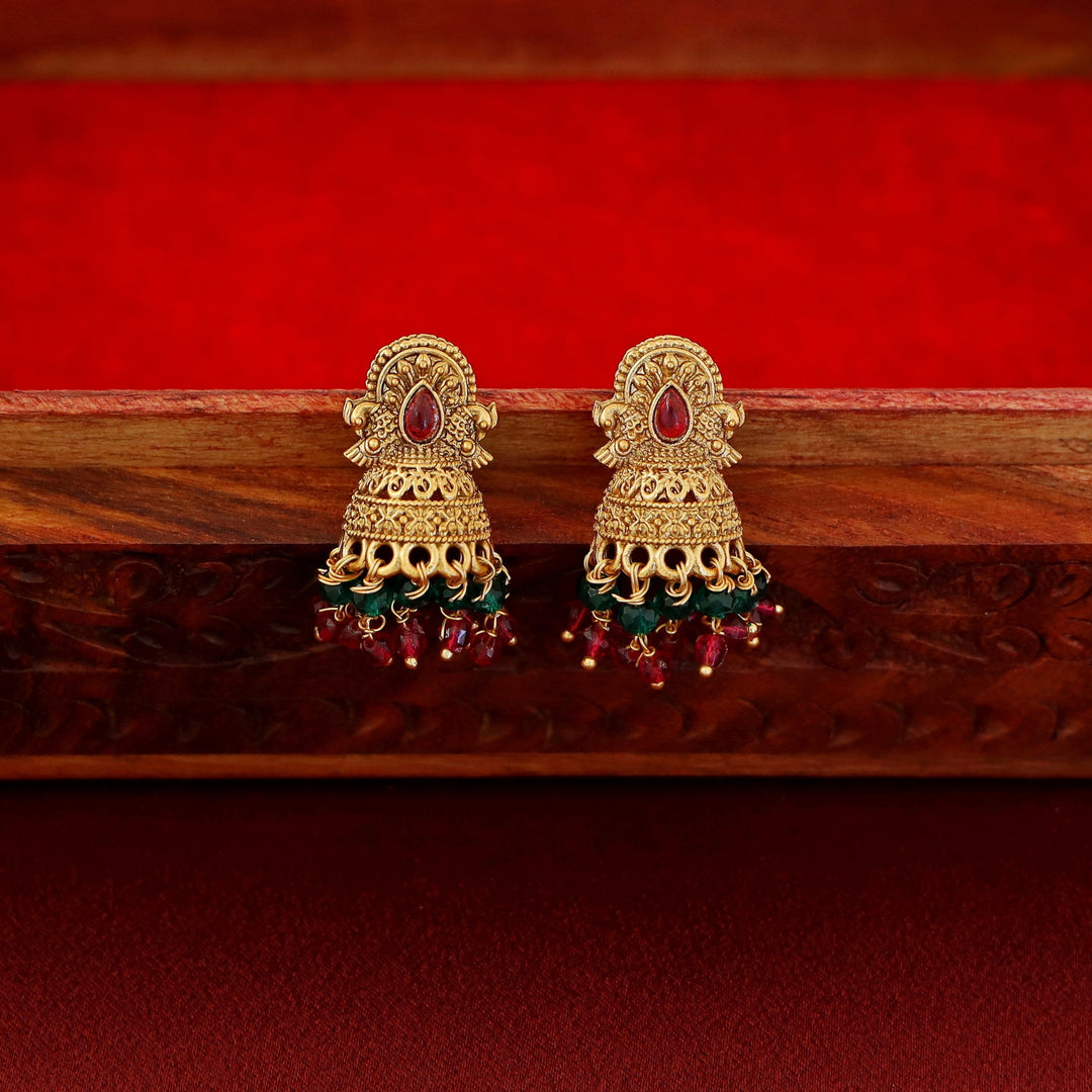 Hrithya Cluster Pearl Half Jhumka