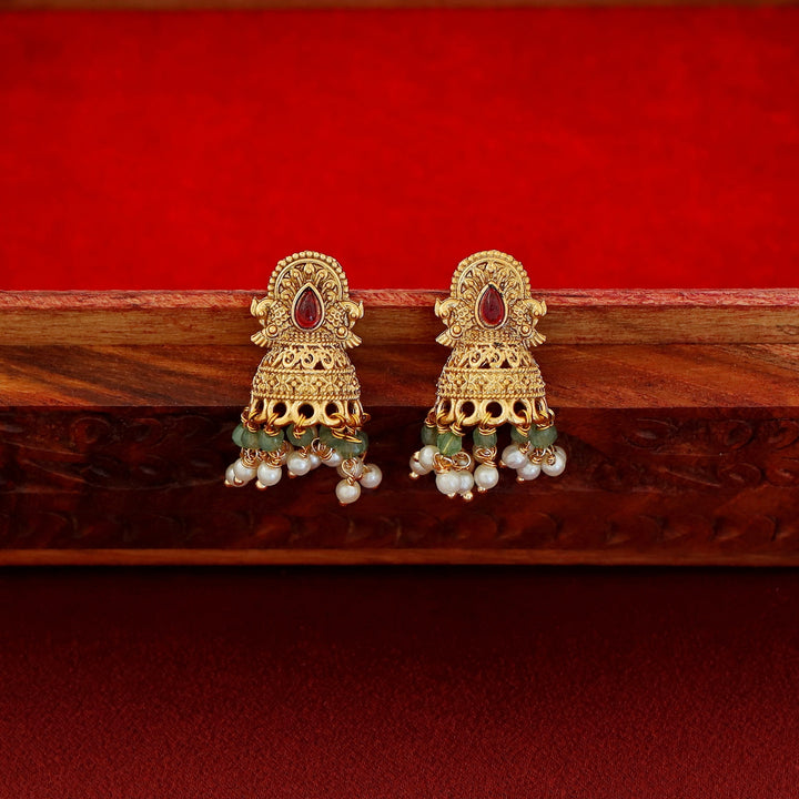 Hrithya Cluster Pearl Half Jhumka