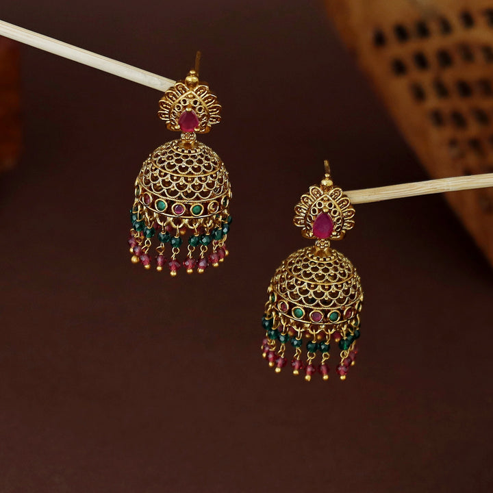 Geetika Hanging Beaded Jhumka