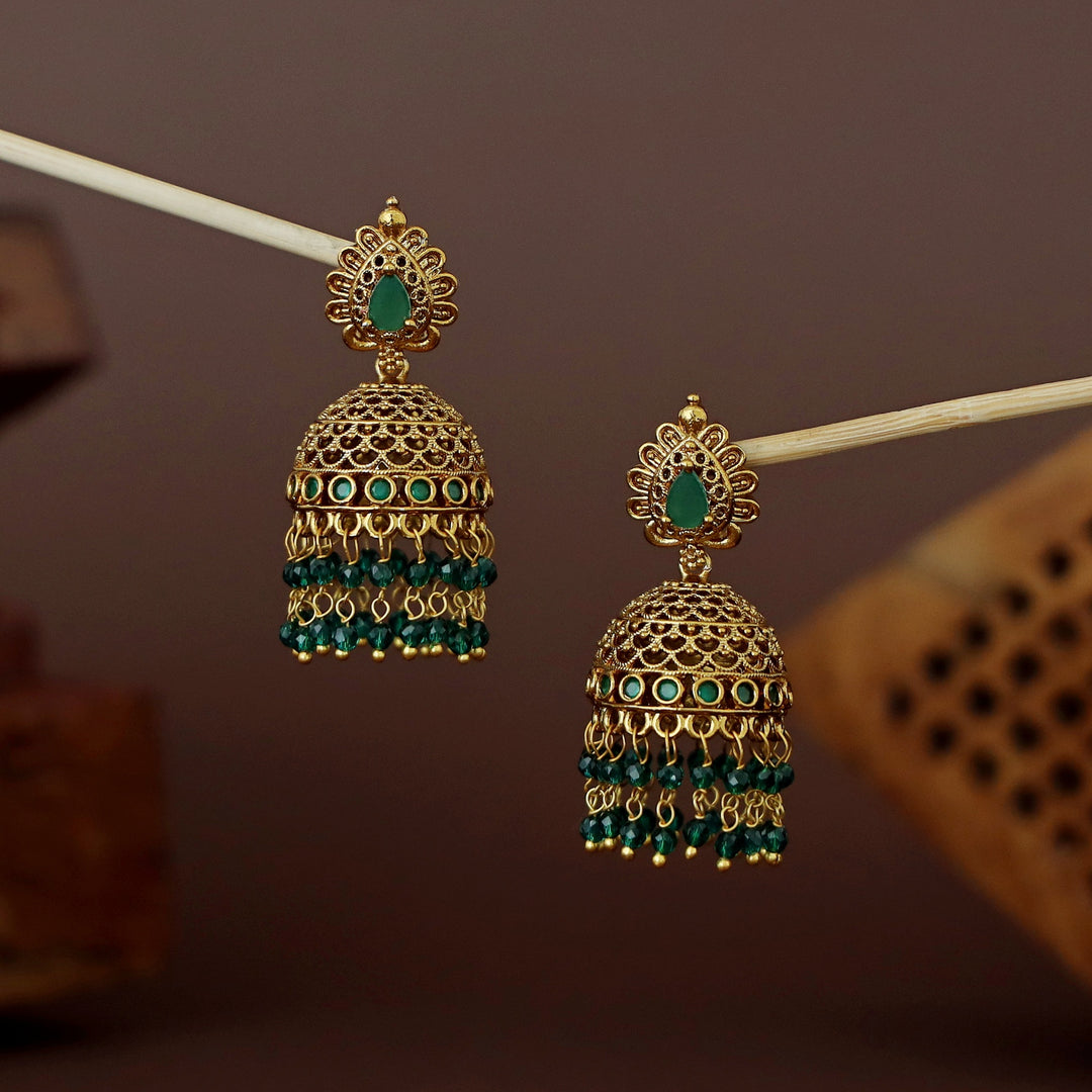 Geetika Hanging Beaded Jhumka