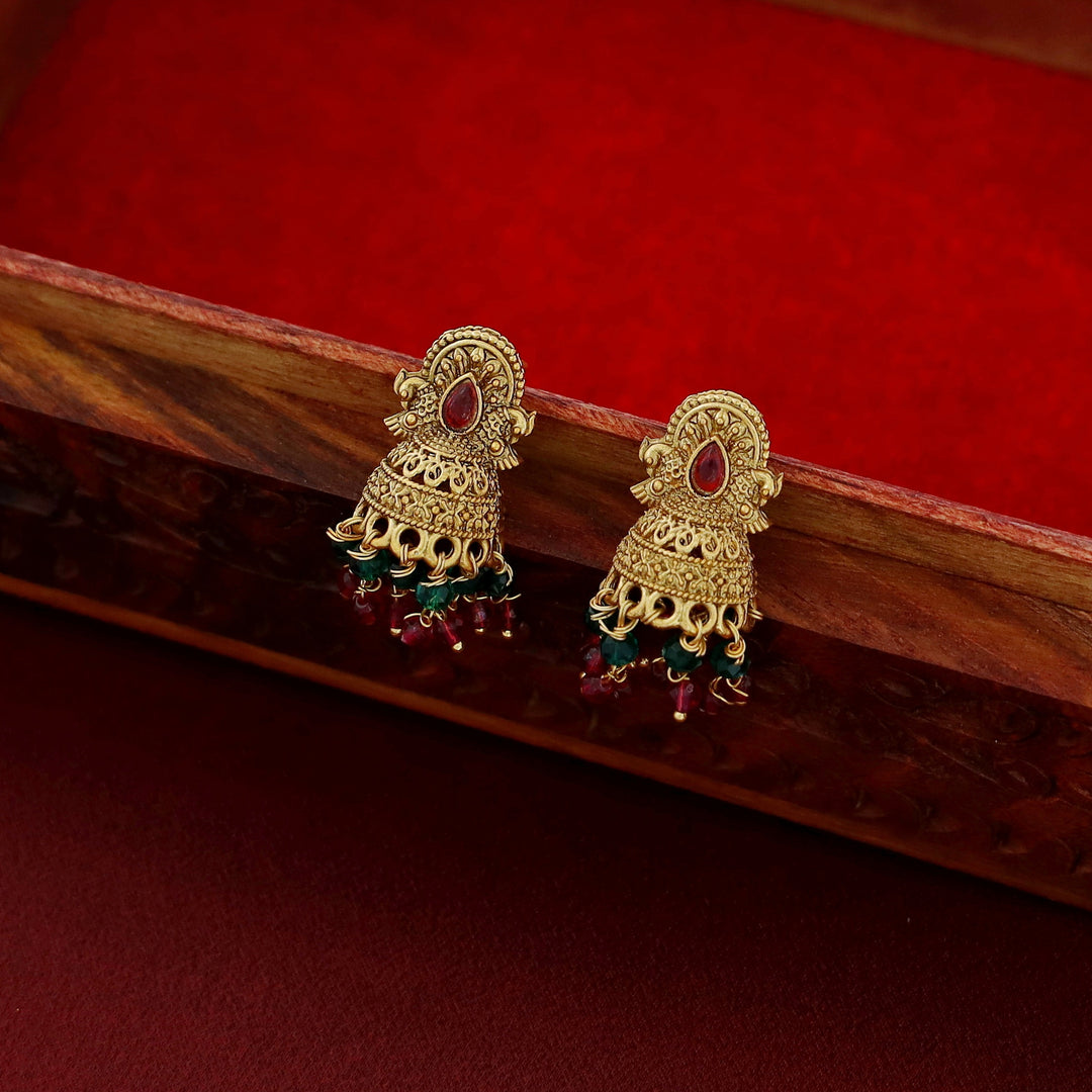 Hrithya Cluster Pearl Half Jhumka
