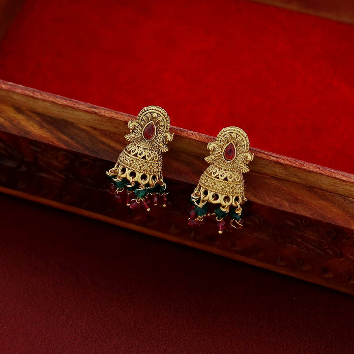 Hrithya Cluster Pearl Half Jhumka