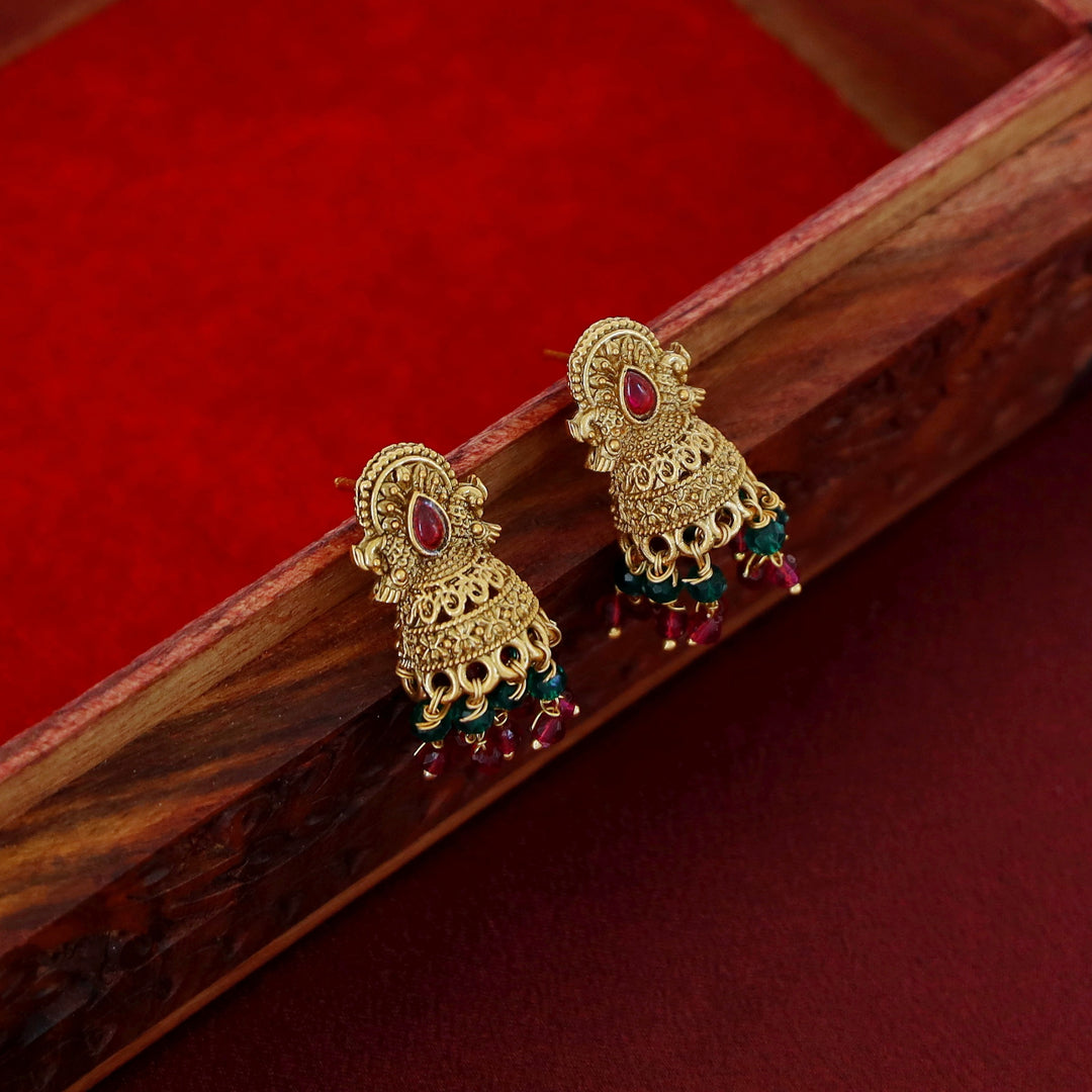 Hrithya Cluster Pearl Half Jhumka