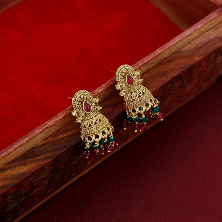 Hrithya Cluster Pearl Half Jhumka