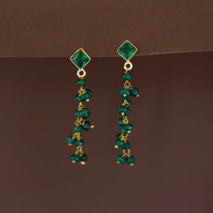 Hanita Diamond Glossy Bunch Beaded Earring