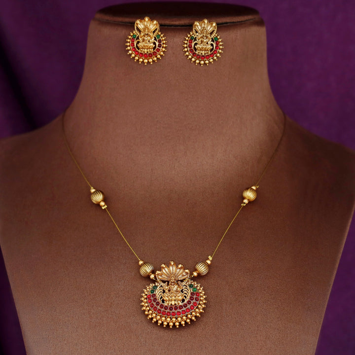 Naga Lakshmi Pendant String Neckpiece