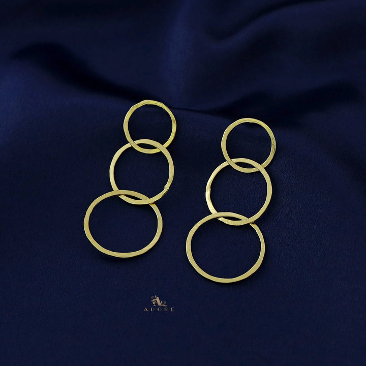 Golden Circle Triplets Earring