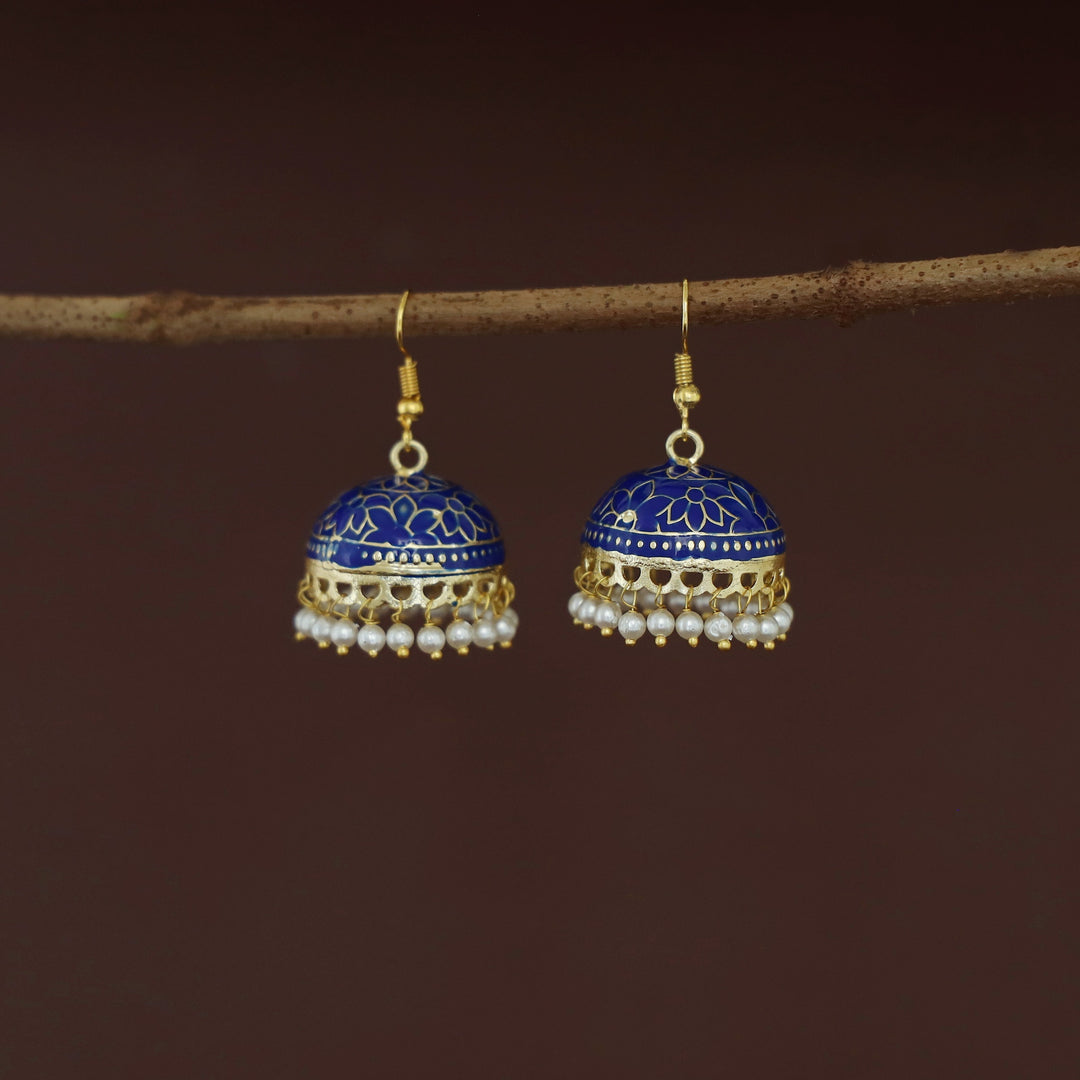 Kaitha Handpainted Pearl Jhumka Drop