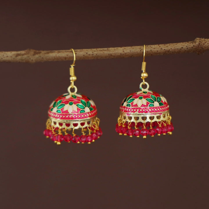 Kaitha Handpainted Pearl Jhumka Drop