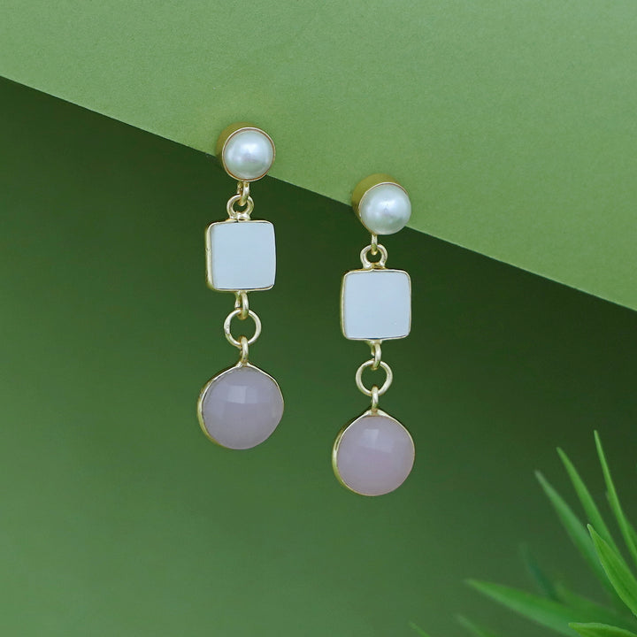 Renosa MOP + Glossy Pearl Earring