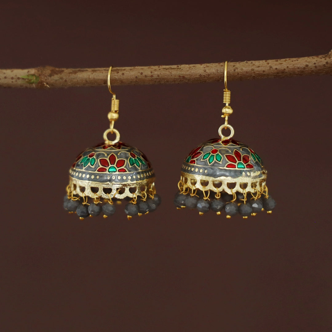 Kaitha Handpainted Pearl Jhumka Drop