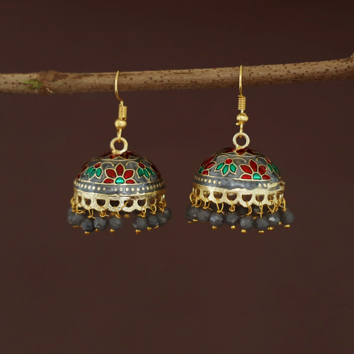 Kaitha Handpainted Pearl Jhumka Drop