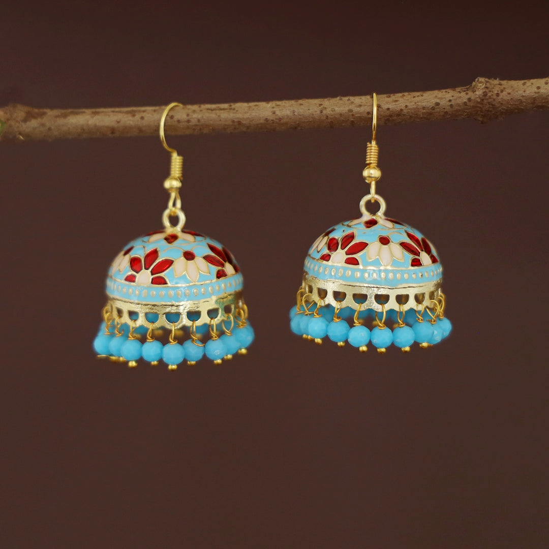 Kaitha Handpainted Pearl Jhumka Drop