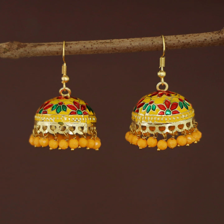 Kaitha Handpainted Pearl Jhumka Drop