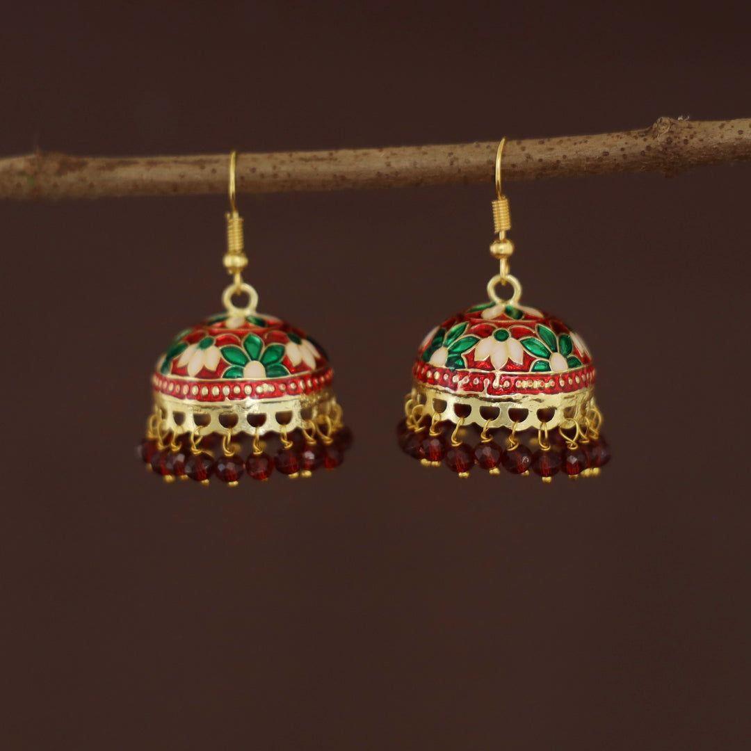 Kaitha Handpainted Pearl Jhumka Drop