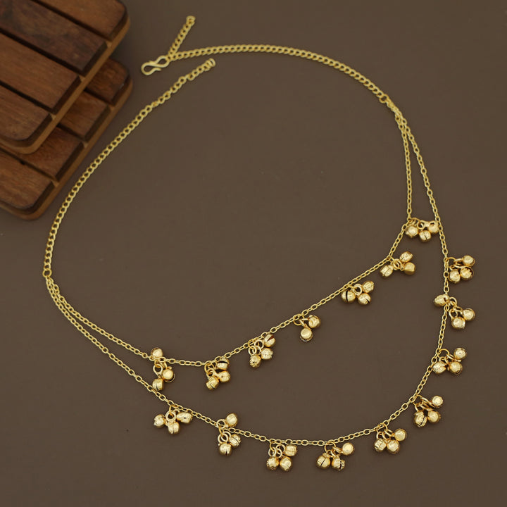 Golden Chainy 2 Layer Ghungroo Neckpiece