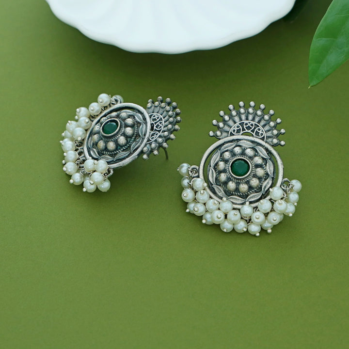 Halima Antique Flower Cluster Pearl Earring