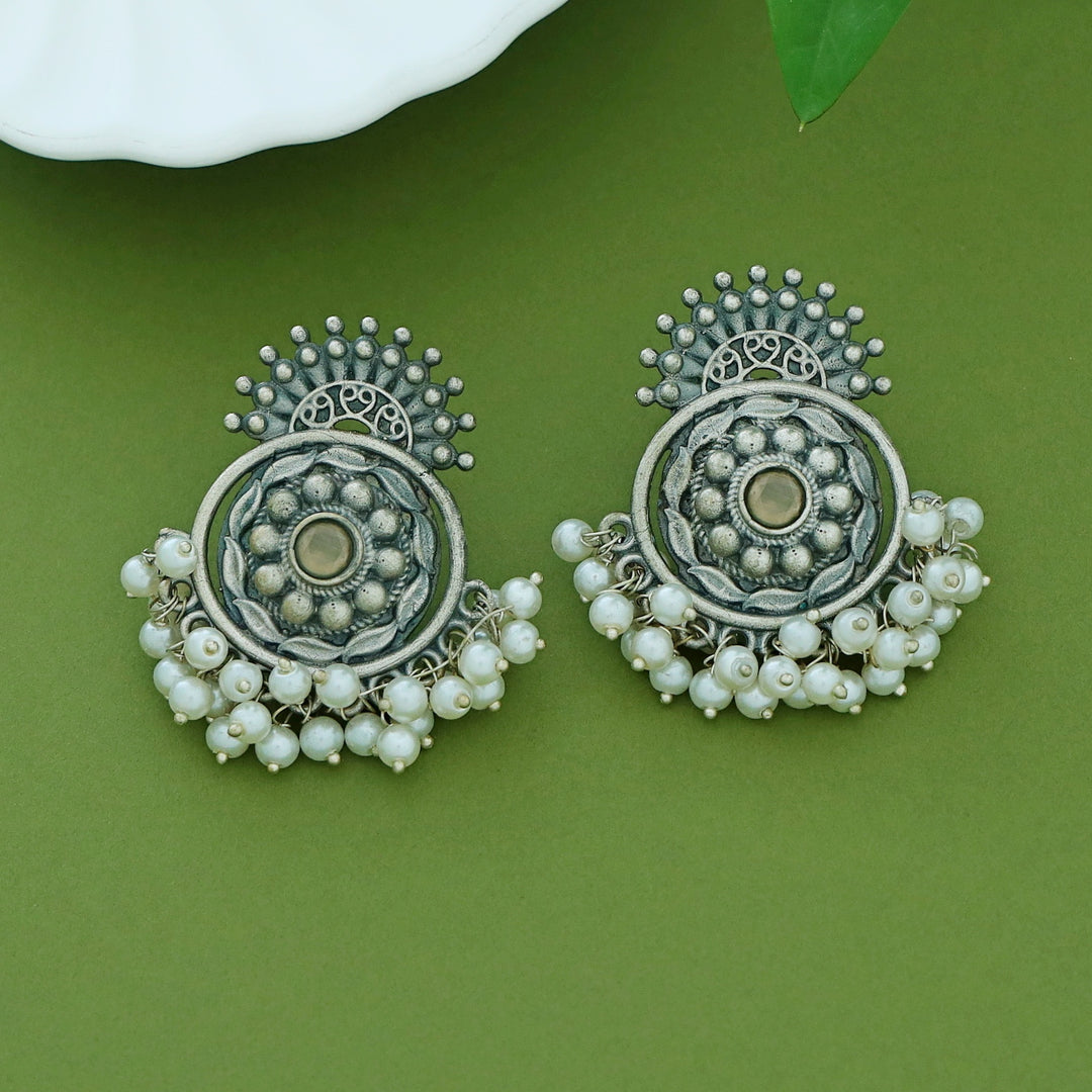 Halima Antique Flower Cluster Pearl Earring