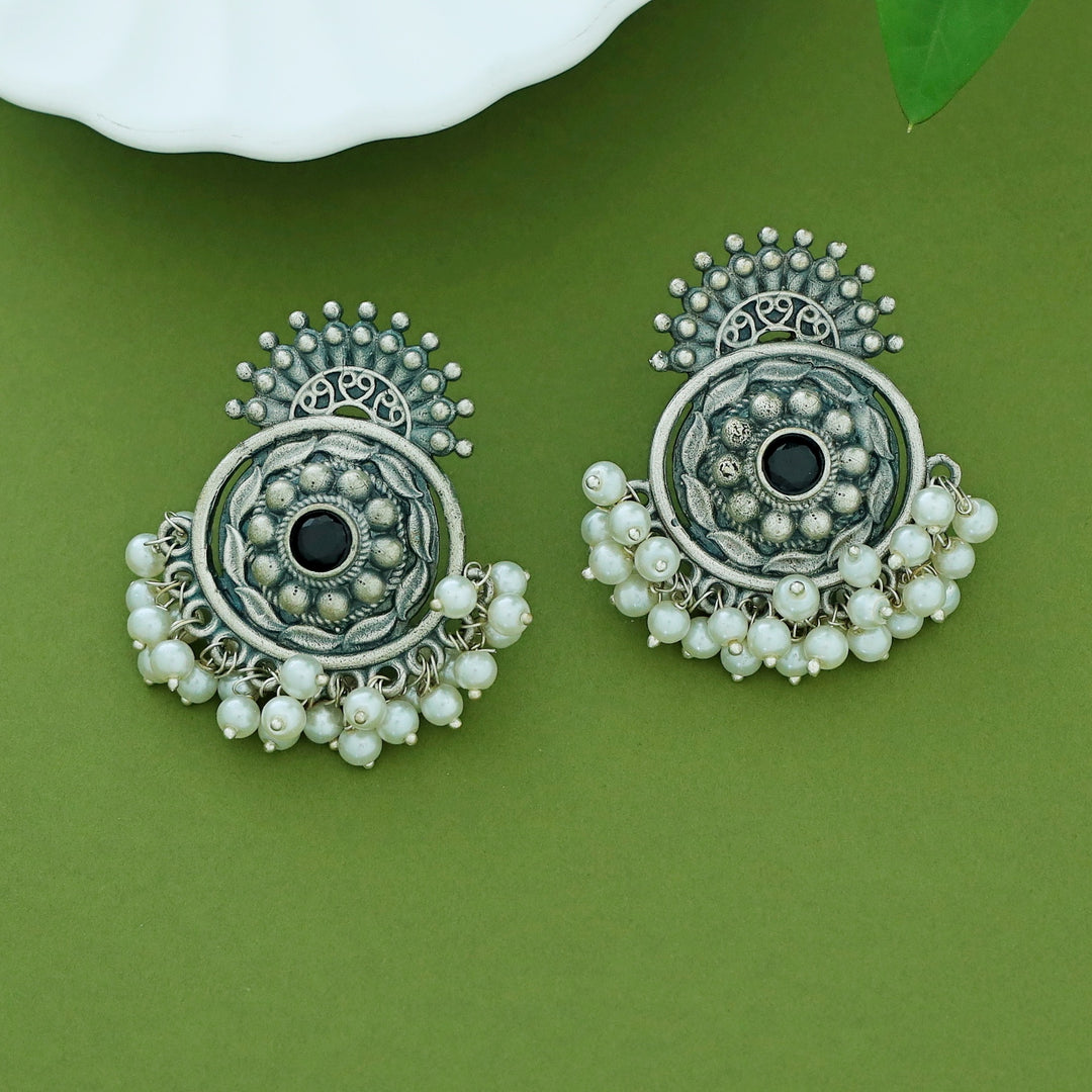 Halima Antique Flower Cluster Pearl Earring