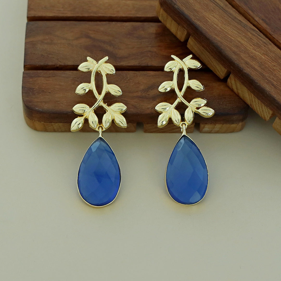 Alyssa Flower Leaf Earrings