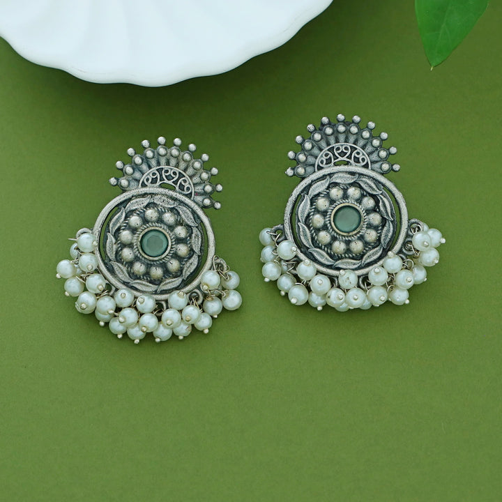 Halima Antique Flower Cluster Pearl Earring