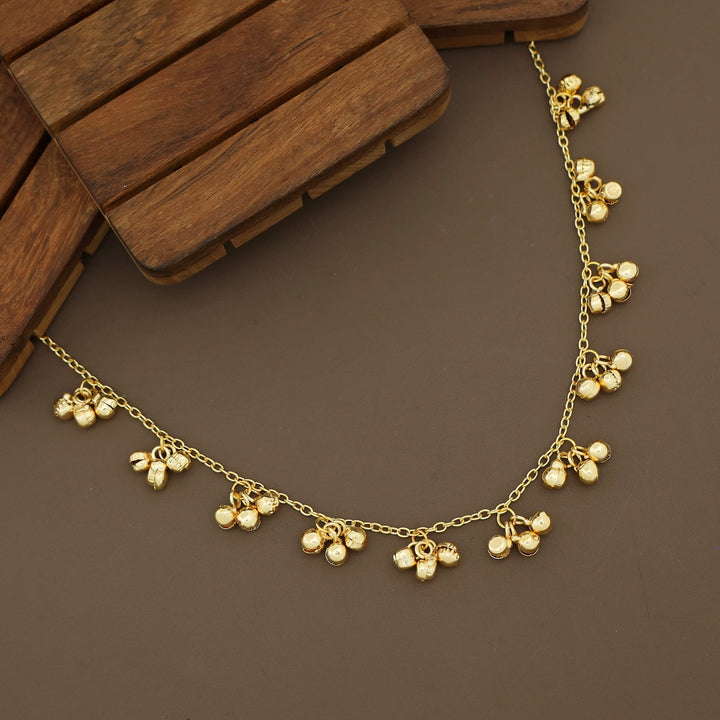 Anayra Golden Chainy Ghungroo Neckpiece