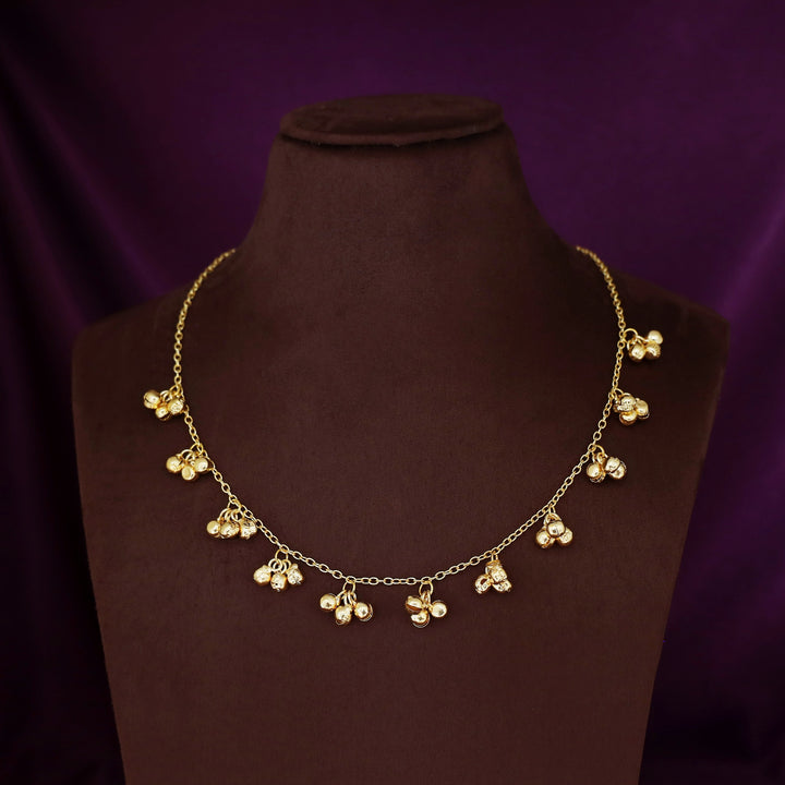 Anayra Golden Chainy Ghungroo Neckpiece