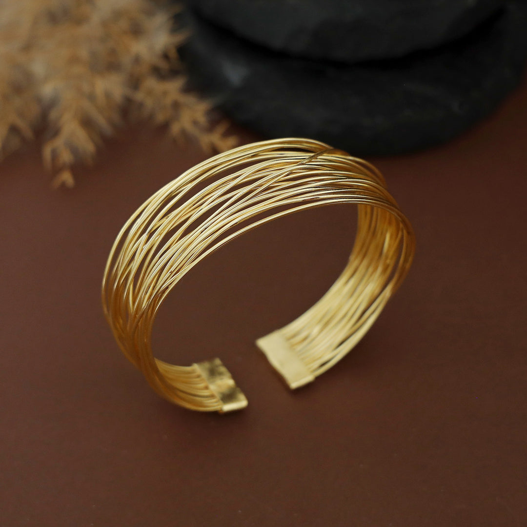 Ankita Golden Layered Bangle