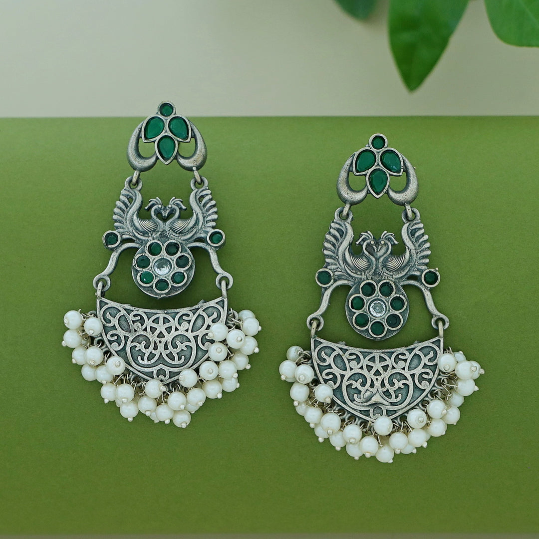 Dana Dual Mayura Cluster Pearl Earring