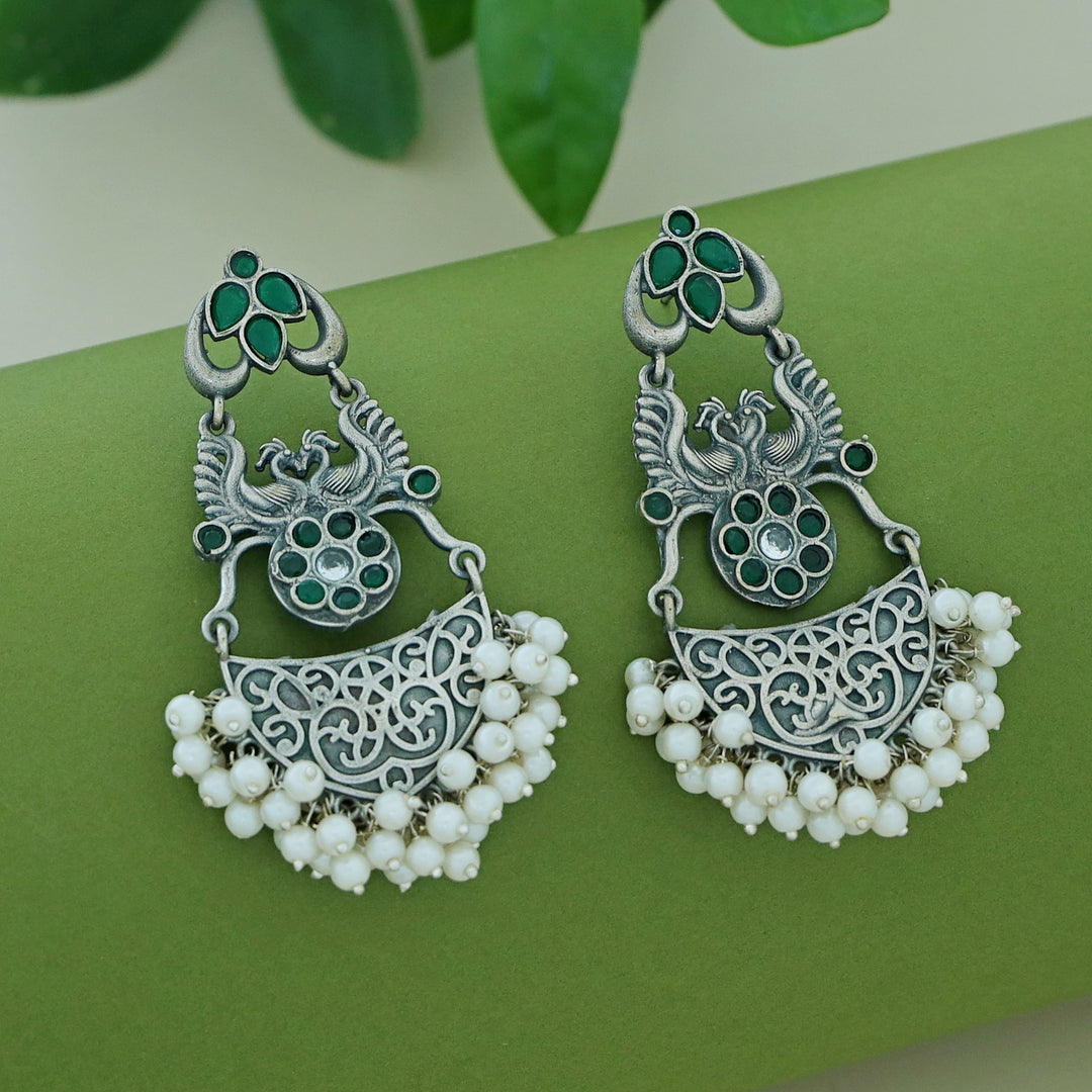 Dana Dual Mayura Cluster Pearl Earring