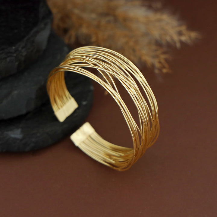 Ankita Golden Layered Bangle