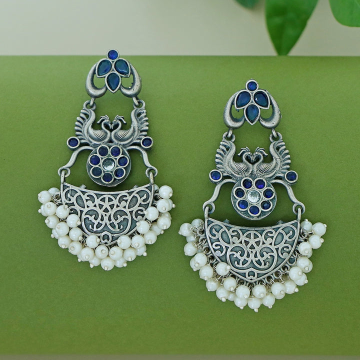 Dana Dual Mayura Cluster Pearl Earring