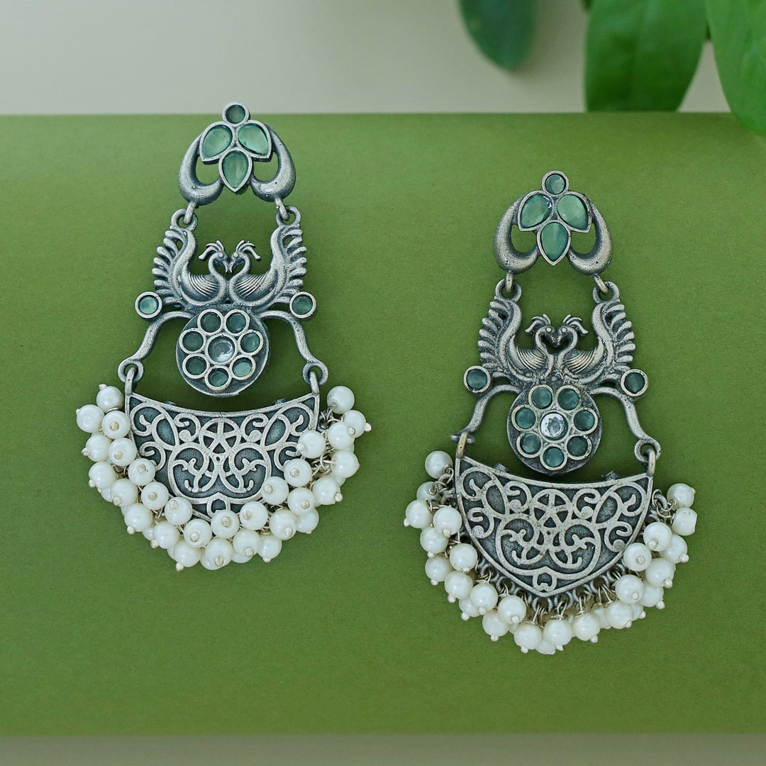 Dana Dual Mayura Cluster Pearl Earring