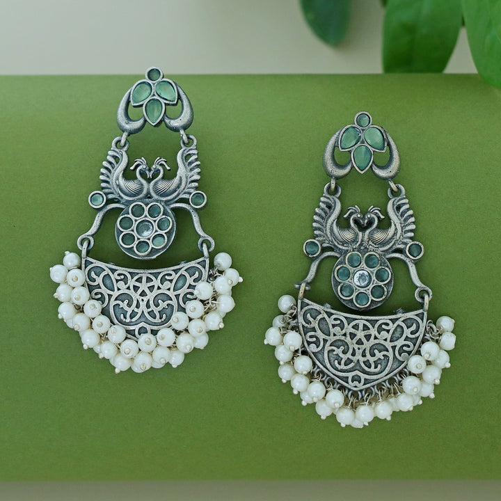 Dana Dual Mayura Cluster Pearl Earring